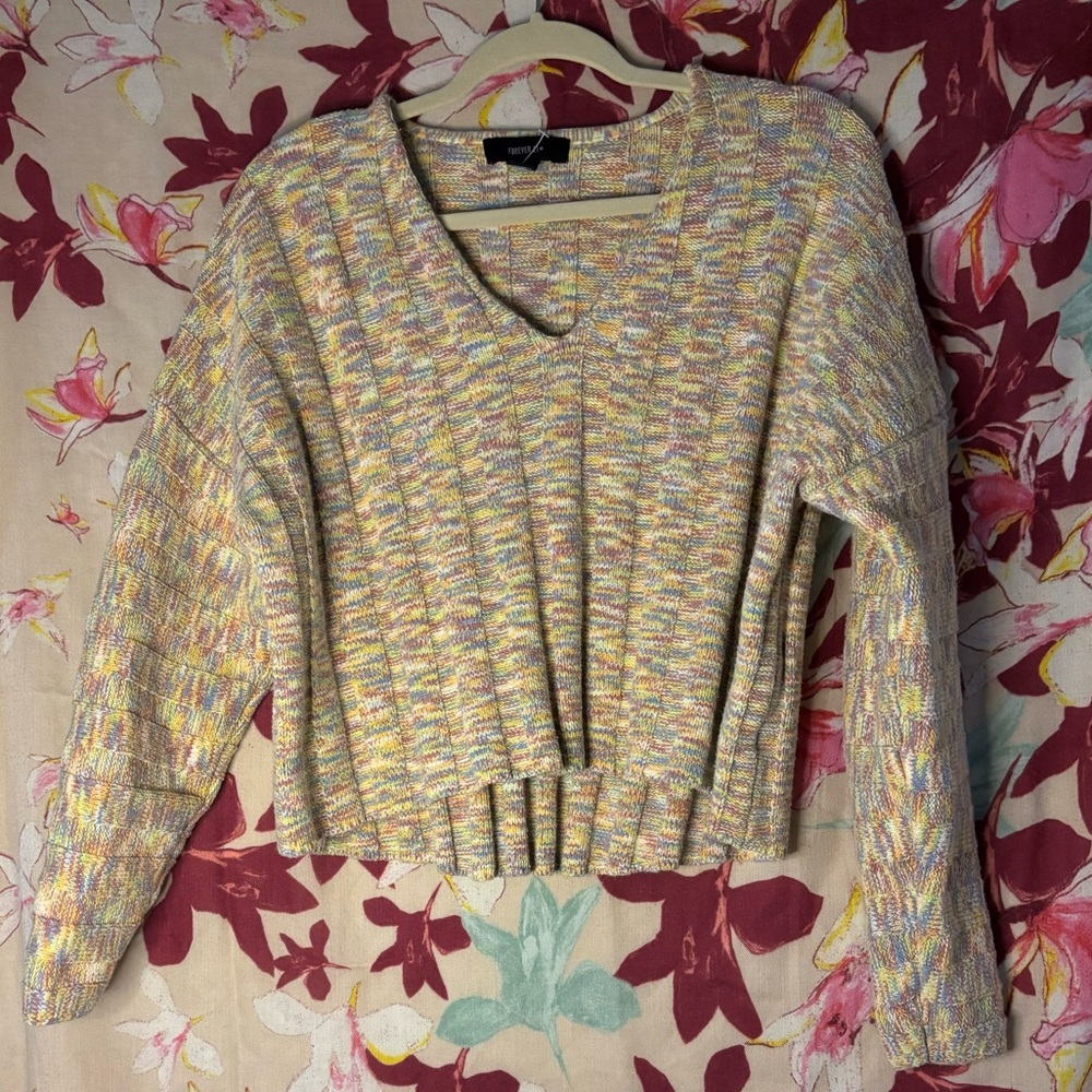 Multicolored V-Neck Sweater